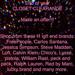 Closet Clearance